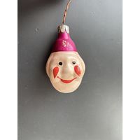 Ёлочная игрушка Голова клоуна СССР