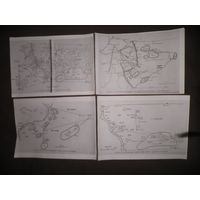 Карты(41,5х29,5 см.) наступательной Нарочанской операции группы генерала Балуева март месяц 1916 г.ПМВ.(Лот 03)