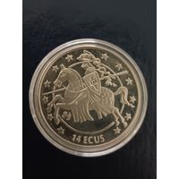 Гибралтар 14 экю(номинал в фунтах не указан) Рыцарь влево 1994