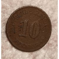 10 пфенниг 1900х Австро-Венгрия