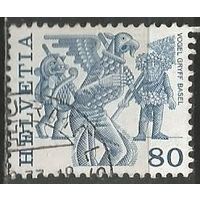 Швейцария. Народные обычаи. Маска птицы гриф. 1977г. Mi#1107.