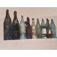 Бутылки старинные 9 шт.