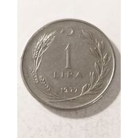 Турция 1 лира 1977