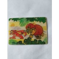 Календарик стерео карманный.Мама для мамонтенка.1984 г