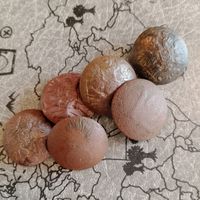 Лот пуговиц РИ орлянки 6 шт разные