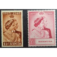 Бермуды. Колония Великобритании. 1948г. Mi120-121. Если Вас интересуют Бермуды, смотрите в моих лотах.