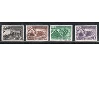 СССР-1950, (Заг.1406-1409),  гаш.(с клеем) , Туркменская ССР, растр КВ