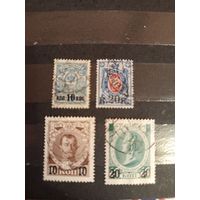 1916-17 Россия Загорский 136-139 цари гербы (4-3)