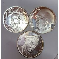 3 копии редких итальянских монет и медали в пруфе