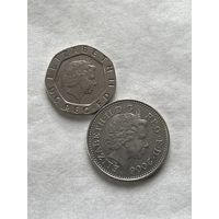 Великобритания 2 монеты