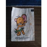 Вкладыш от жевательной резинки из 90-ых, Tom and Jerry, Том и Джерри, тату, ГДР 1990