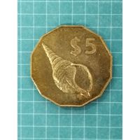 Острова Кука 5 долларов 1988 г.
