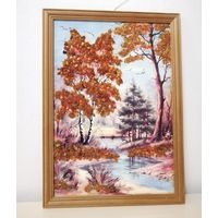 Панно янтарь