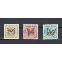 Фауна. Бабочки. Гвинея. 1963. 3 марки. Michel N 197-199 (18,8 е)