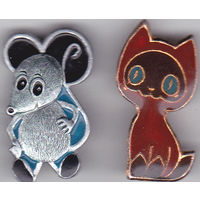 Мышонок и котенок.