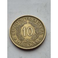 10 марок Финляндия 1930 года. Монета не чищена. 45193