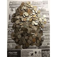 Сборный лот монет СССР. Около 1,1 кг. С рубля.