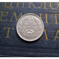 10 сентаво 1937 Чили #01 XF