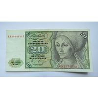 Германия ФРГ 20 марок 1980г.