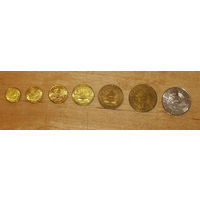 Таджикистан 2011  компл. 7 мон. ходячка 1,2,5,10,20,50 дирам, 1 сомони XF-AUNC