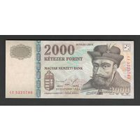 Венгрия 2000 форинтов 1998 года. Тип P-181. Состояние XF+