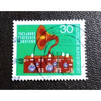 Марка Германия 1973 год 50 лет радиовещанию