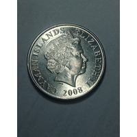 Каймановы острова 25 центов 2008 года .
