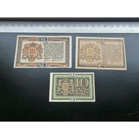 Германия-нотгельд  10, 25, 50 Пфеннигов 1921  Линген Lingen