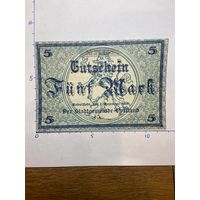Германия нотгельд 5 марок 1918 г.- Портланд - 2001