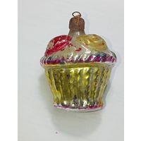 Ёлочная игрушка  , СССР . Карзинка .