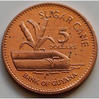 Гайана 5 долларов 2019 год