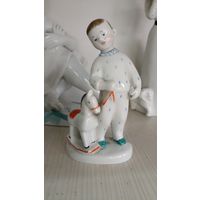 Статуэтка мальчик с лошадкой ЛФЗ, идеальное состояние