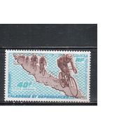 Новая Каледония-1970(Мих.491) , **  ,  Спорт, Велоспорт , Велосипеды(одиночка)