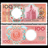 [КОПИЯ] Польша 100 злотых 1990г. (не выпущенные), водяной знак