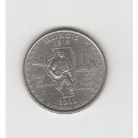 Квотер (25 центов) США "Штат Иллинойс" 2003 Р Лот 0589