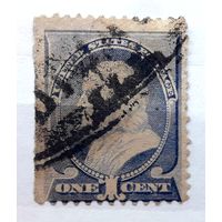 США 1881-1890гг. Стандарт 1 цент Бенджамин Франклин. гаш.