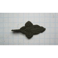 Крестик старинный, нательный. Бронза, литье.