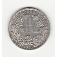 Монета 1 марка 1915 года. Германия. Серебро.