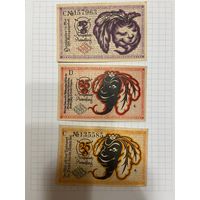 Нотгельд 10-25-25 пфеннигов Германия Шверинг-0301