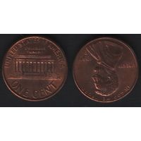 США km201b 1 цент 1995 год (D) (nf02