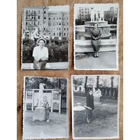 Лот фото на фоне гипсовых скульптур. 4 шт. Цена за все. 9х12 см