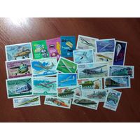 АВИАЦИЯ, ТЕХНИКА (25 чистых марок СССР)