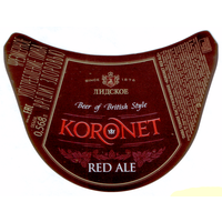 Этикетка пива KORONET Red ale Лидский ПЗ Т847