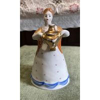 Статуэтка Девушка с самоваром . Дулёво