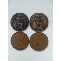 Монеты Великобритании. 1 пенни. Цена за одну.