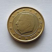Бельгия 1 евро, 2007 из официального набора BU