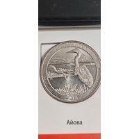 США. 25 центов (квотер) Национальное убежище дикой природы Бомбай-Хук 2015