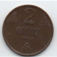 КОРОЛЕВСТВО НОРВЕГИЯ. 2 ЭРЕ 1937 г.