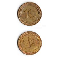 10 пфеннигов Германия 1985 года(D)