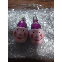 Елочные играшки СССР голова клоуна